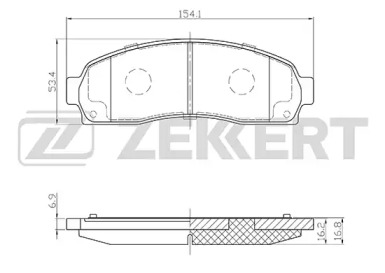 Комплект тормозных колодок (ZEKKERT: BS-2130)