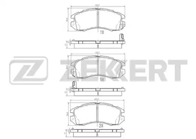 Комплект тормозных колодок (ZEKKERT: BS-2132)