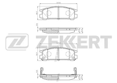 Комплект тормозных колодок (ZEKKERT: BS-2133)