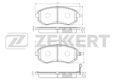 Комплект тормозных колодок (ZEKKERT: BS-2136)