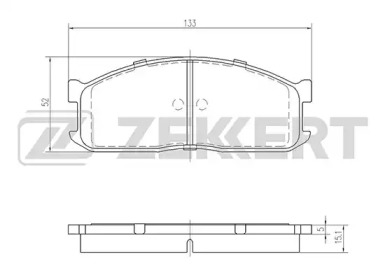 Комплект тормозных колодок (ZEKKERT: BS-2137)