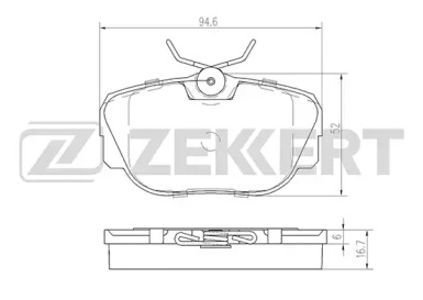 Комплект тормозных колодок (ZEKKERT: BS-2138)