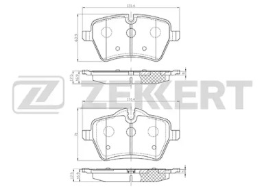 Комплект тормозных колодок (ZEKKERT: BS-2140)