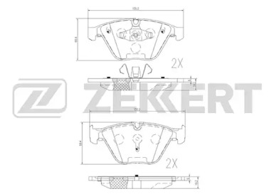 Комплект тормозных колодок (ZEKKERT: BS-2141)