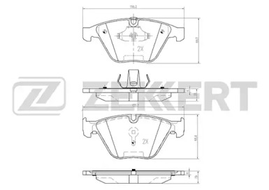 Комплект тормозных колодок (ZEKKERT: BS-2142)