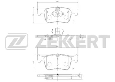 Комплект тормозных колодок (ZEKKERT: BS-2143)