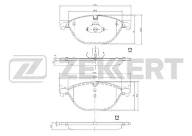 Комплект тормозных колодок (ZEKKERT: BS-2144)