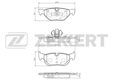 Комплект тормозных колодок (ZEKKERT: BS-2148)