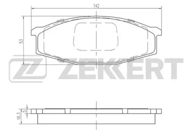 Комплект тормозных колодок (ZEKKERT: BS-2150)