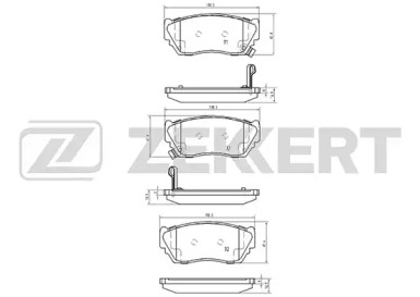 Комплект тормозных колодок (ZEKKERT: BS-2151)