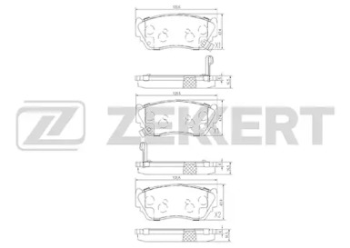 Комплект тормозных колодок (ZEKKERT: BS-2152)