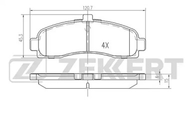 Комплект тормозных колодок (ZEKKERT: BS-2154)