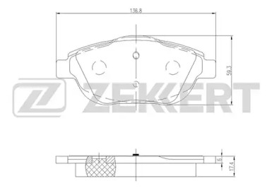 Комплект тормозных колодок (ZEKKERT: BS-2157)