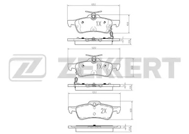 Комплект тормозных колодок (ZEKKERT: BS-2161)