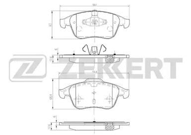 Комплект тормозных колодок (ZEKKERT: BS-2163)