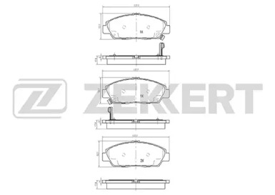 Комплект тормозных колодок (ZEKKERT: BS-2168)