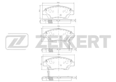 Комплект тормозных колодок (ZEKKERT: BS-2171)