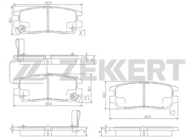 Комплект тормозных колодок (ZEKKERT: BS-2219)