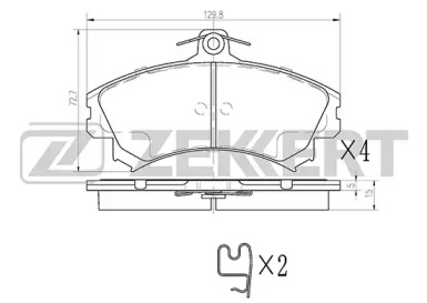 Комплект тормозных колодок (ZEKKERT: BS-2229)