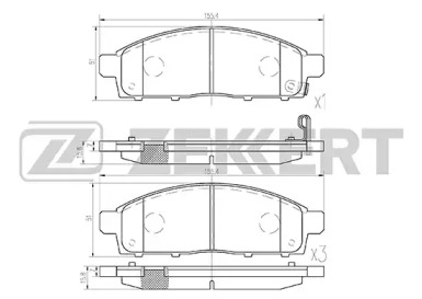 Комплект тормозных колодок (ZEKKERT: BS-2237)