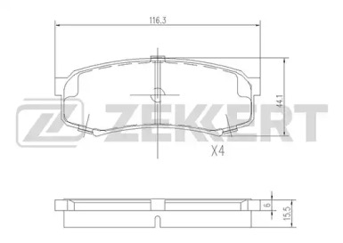 Комплект тормозных колодок (ZEKKERT: BS-2240)