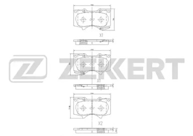 Комплект тормозных колодок (ZEKKERT: BS-2241)