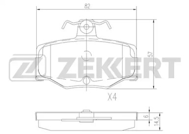 Комплект тормозных колодок (ZEKKERT: BS-2272)