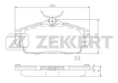 Комплект тормозных колодок (ZEKKERT: BS-2313)