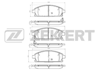 Комплект тормозных колодок (ZEKKERT: BS-2316)