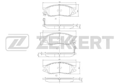 Комплект тормозных колодок (ZEKKERT: BS-2323)