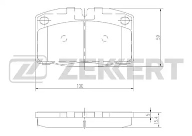 Комплект тормозных колодок (ZEKKERT: BS-2345)