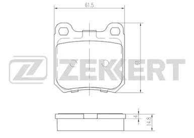 Комплект тормозных колодок (ZEKKERT: BS-2356)