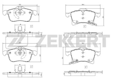 Комплект тормозных колодок (ZEKKERT: BS-2368)