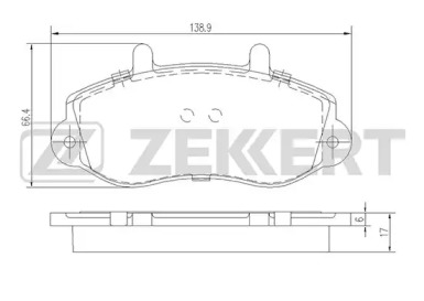 Комплект тормозных колодок (ZEKKERT: BS-2420)