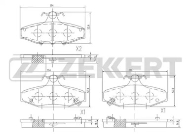 Комплект тормозных колодок (ZEKKERT: BS-2423)