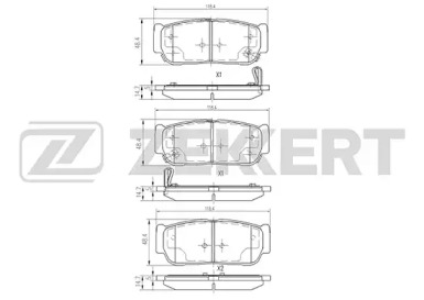 Комплект тормозных колодок (ZEKKERT: BS-2424)