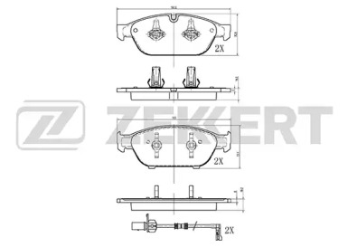 Комплект тормозных колодок (ZEKKERT: BS-2425)