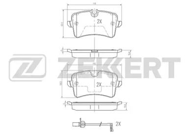 Комплект тормозных колодок (ZEKKERT: BS-2426)