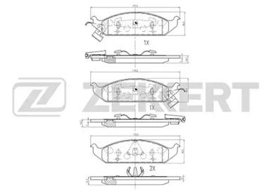 Комплект тормозных колодок (ZEKKERT: BS-2427)