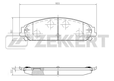 Комплект тормозных колодок (ZEKKERT: BS-2428)