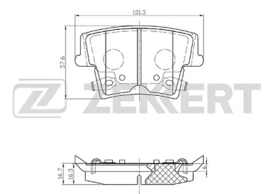 Комплект тормозных колодок (ZEKKERT: BS-2429)