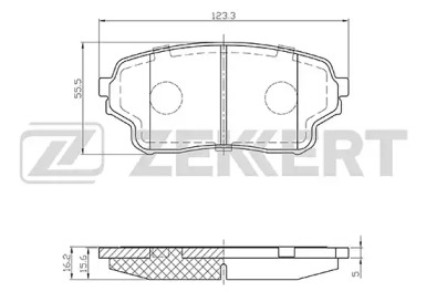 Комплект тормозных колодок (ZEKKERT: BS-2430)