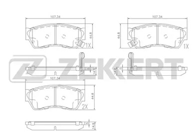 Комплект тормозных колодок (ZEKKERT: BS-2431)