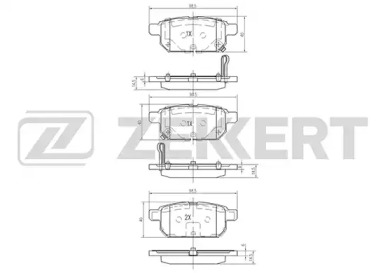 Комплект тормозных колодок (ZEKKERT: BS-2433)