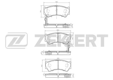 Комплект тормозных колодок (ZEKKERT: BS-2435)