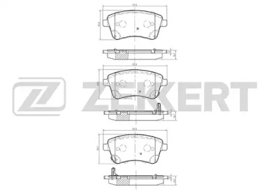 Комплект тормозных колодок (ZEKKERT: BS-2437)