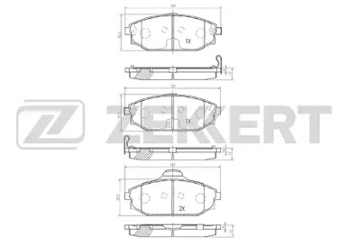 Комплект тормозных колодок (ZEKKERT: BS-2440)