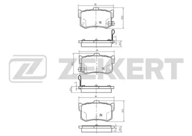 Комплект тормозных колодок (ZEKKERT: BS-2441)