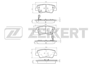 Комплект тормозных колодок (ZEKKERT: BS-2444)