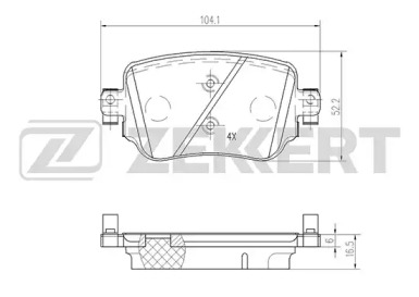 Комплект тормозных колодок (ZEKKERT: BS-2446)